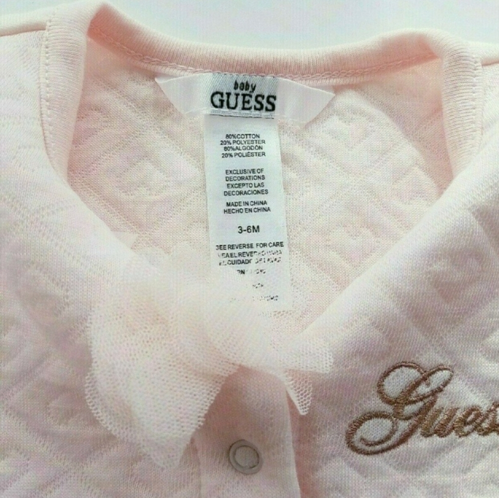 NWT Guess Hearts Footie Outfit 3-6M